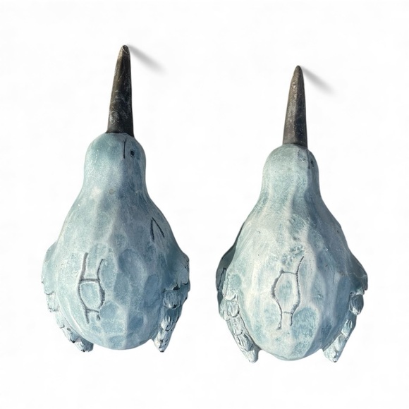 Set of two handmade sandpipers, American folk art, excellent condition - Picture 3 of 8